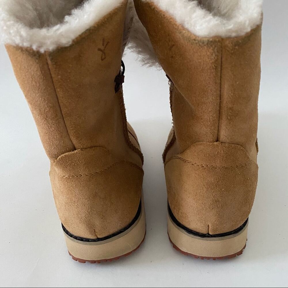 EMU Australia Beach Lo Winter Real Sheepskin & Suede Boots Sz 5 Camel - Picture 6 of 13